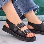 صندل حريمي  👡، تتميز بتصميمها العصري ذو النعل السميك الطبي